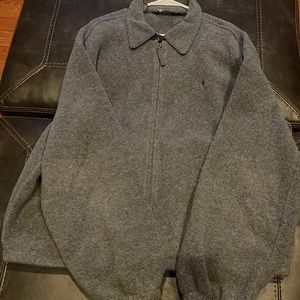 Polo Ralph Lauren Grey Fleece Full Zip Jacket Like New